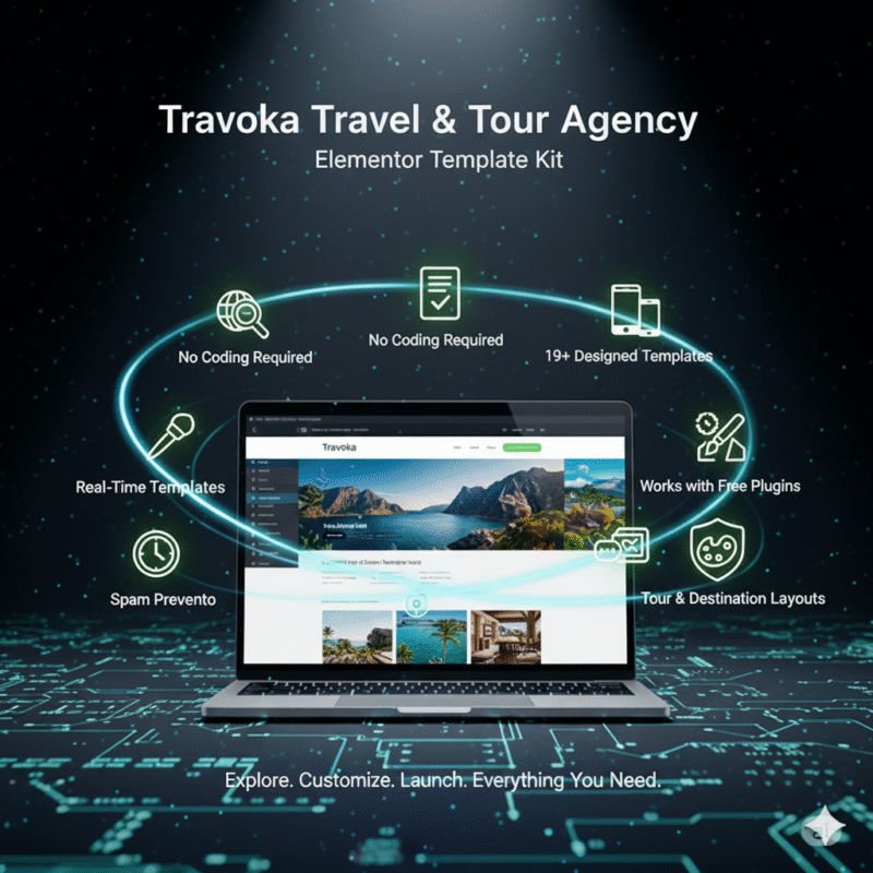 Travoka: Travel & Tour Agency Elementor Template Kit